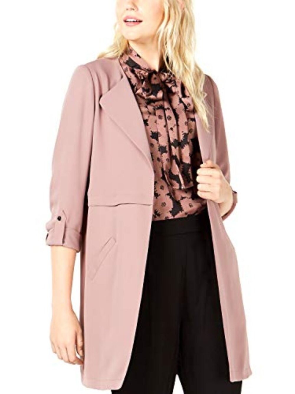 Bar III Utility Topper Jacket-Dry Rose